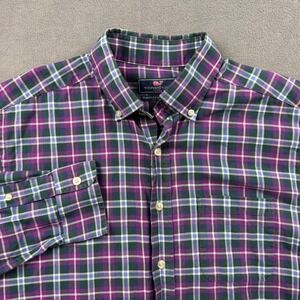 Vineyard Vines Murray Shirt Cotton Plaid Classic Fit Preppy Casual Medium